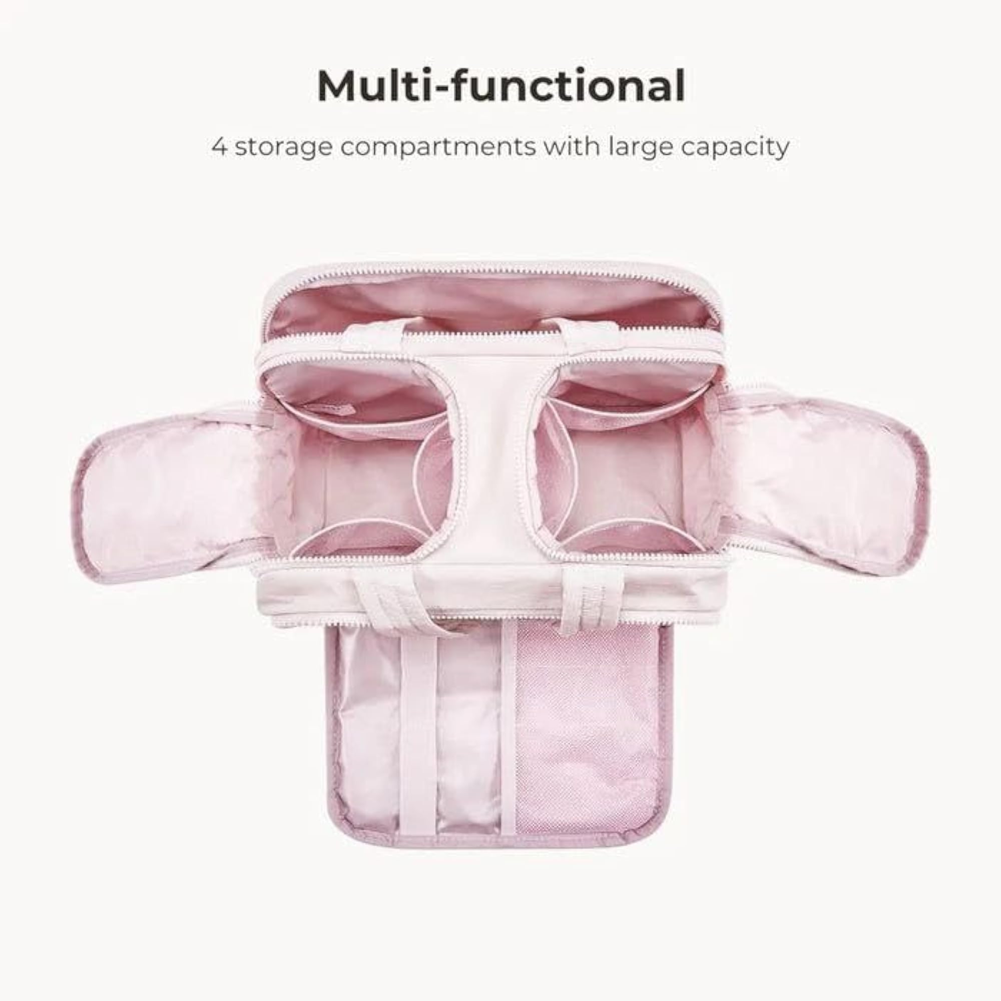 Large Waterproof Mesh Makeup Bag for Women, Portable Toiletry Kit